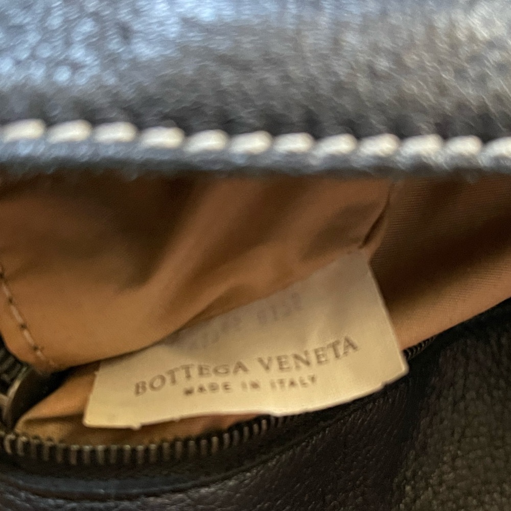 Bottega Veneta, Vintage Black w/white stitching Deerskin Leather Hobo bag - Picture 7 of 14